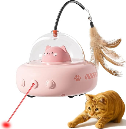 Cat Laser with Feather Toy