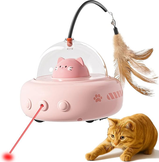 Cat Laser with Feather Toy
