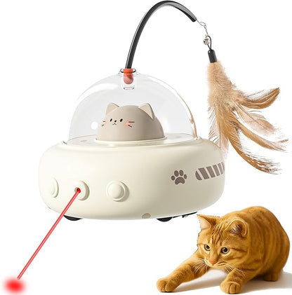 Cat Laser with Feather Toy